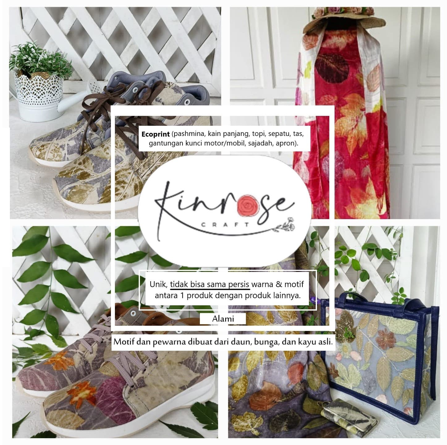 Kinrose Craft dengan produk ecoprintnya